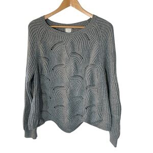 Y8-  grey sweater a new day knit  XXL